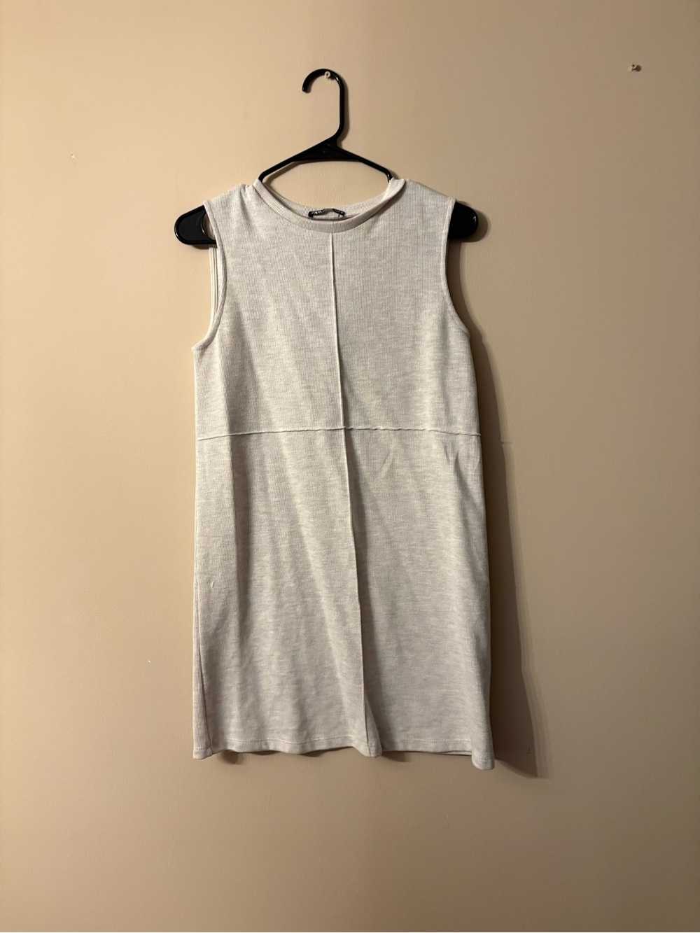 Zara Sleeveless Light Gray Shift Dress